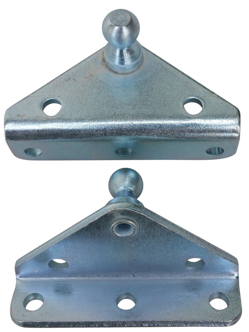 JQuad Angled Lift Support Bracket Outside Mount - Zinc Plated 10 Gauge Steel - 10mm Ball Stud - Gas Shock Mounting - Lid Strut Prop Spring Mount - Image 1